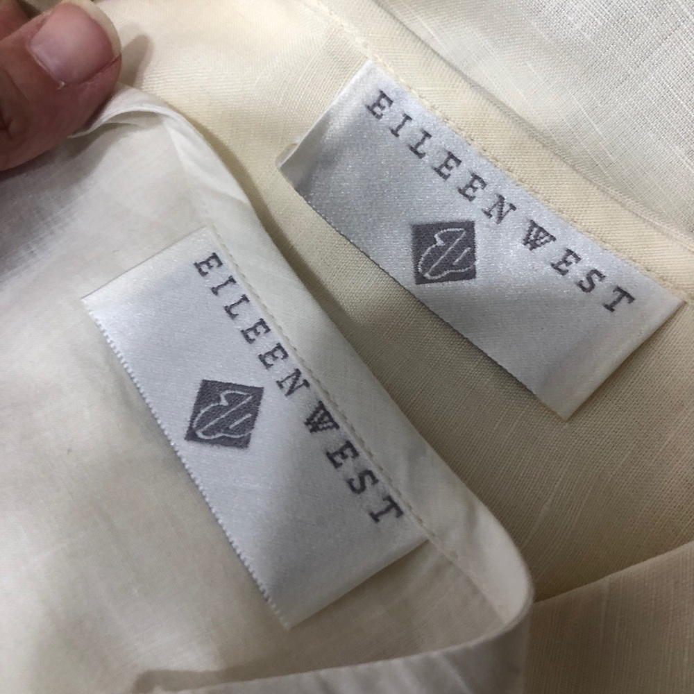 Eileen West 70’s/80’s Vintage Style Drop Waist Pleated Linen Dress - Picture 12 of 16